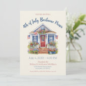 Invitation Pique-nique Festive 4 juillet Barbecue (Debout devant)