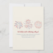 Invitation Pique-nique Festive 4 juillet Barbecue (Dos)