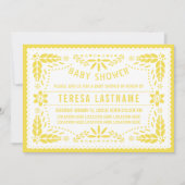 Invitation Pique-nique jaune, blanc baby shower mexicain (Devant)