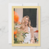 Invitation Pique-nique Jaune Citron Fête des mariées (Dos)