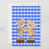 Invitation Pique-nique nounours fête d'anniversaire (Dos)