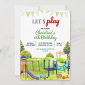 Invitation Pique-nique Outdoor Park Playground Anniversaire d (Devant)