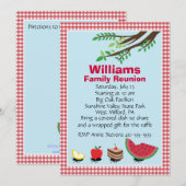 Invitation Pique-nique personnalisable de la Réunion de (Devant / Derrière)