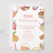 Invitation Pique-Nique Pour L'anniversaire De Ma F (Devant)