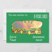 Invitation Pique-nique sandwich (Devant)