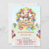 Invitation Pique-nique Teddy Bear Enfants et Anniversaire de  (Devant)