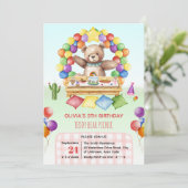 Invitation Pique-nique Teddy Bear Enfants et Anniversaire de  (Debout devant)