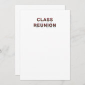 Invitation PIQUEZ la quarantième Réunion de Classr (Devant / Derrière)