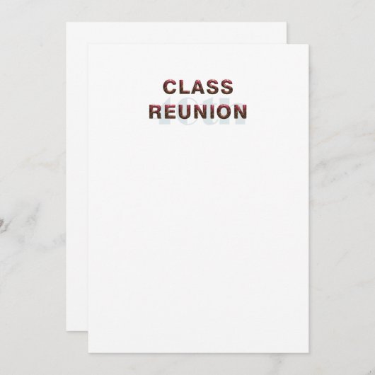 Invitation PIQUEZ la quarantième Réunion de Classr (Devant / Derrière)