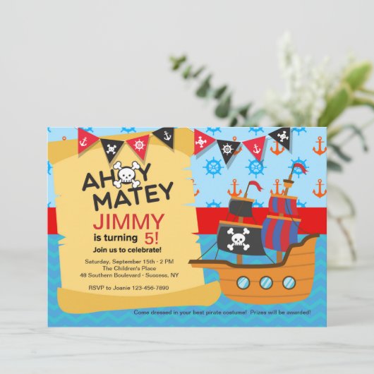 Invitation pirate (Debout devant)