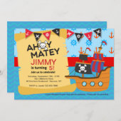 Invitation pirate (Devant / Derrière)