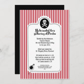 Invitation pirate (Devant / Derrière)