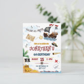 Invitation pirate à télécharger instantanément (Debout devant)