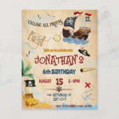 Invitation pirate à télécharger instantanément (Devant)