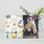 Invitation Pirate Anniversaire Avec Photo (Debout devant)
