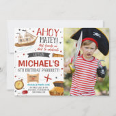 Invitation Pirate Anniversaire Photo (Devant)
