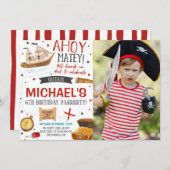 Invitation Pirate Anniversaire Photo (Devant / Derrière)