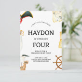 Invitation Pirate Anniversaire Pour Enfants (Debout devant)