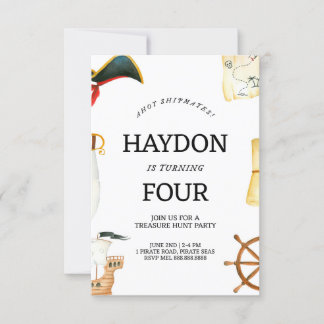 Invitation Pirate Anniversaire Pour Enfants