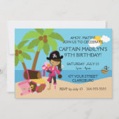 Invitation Pirate avec la fête d'anniversaire de la Jambe de (Devant)
