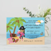 Invitation Pirate avec la fête d'anniversaire de la Jambe de (Debout devant)