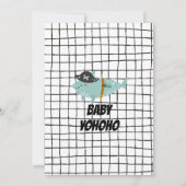 Invitation Pirate Baby shower Ahoy C'est un garçon (Dos)