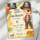 Invitation Pirate Birthday Invitation, Editable Kids Party