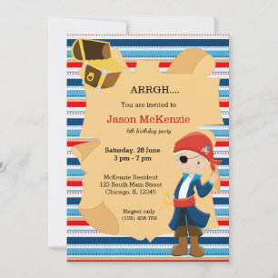 Invitation Pirate boy party