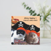 Invitation PIRATE CATS, Parlez comme une fête du Pirate Day B (Debout devant)