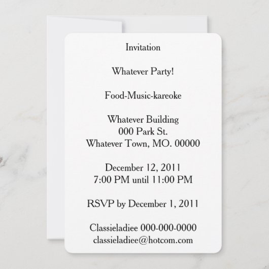 Invitation Pirate chinois (Dos)