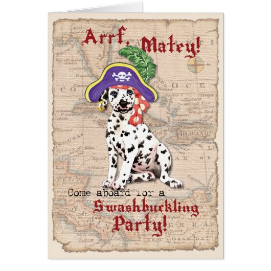 Invitation Pirate Dalmatienne (Devant)