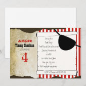 Invitation Pirate de Lil (Devant / Derrière)