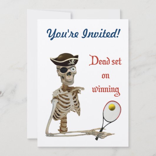 Invitation Pirate de tennis de Dead Set (Devant)
