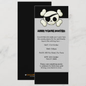 Invitation Pirate d'Halloween (Devant / Derrière)