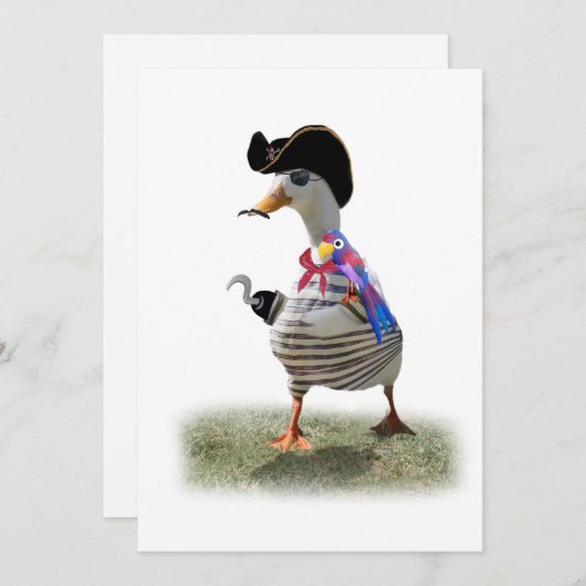 Invitation Pirate Duck (Devant / Derrière)