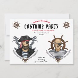 Invitation Pirate Halloween Costume Party Adulte
