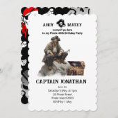 Invitation Pirate Jolly Roger (Devant / Derrière)