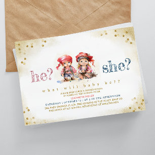 Invitation Pirate Kids Lui Ou Elle Sexe Révéler Baby shower