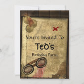 Invitation Pirate map (Devant)