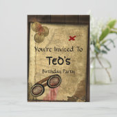 Invitation Pirate map (Debout devant)