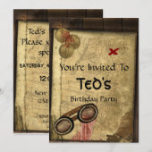 Invitation Pirate map (Devant / Derrière)