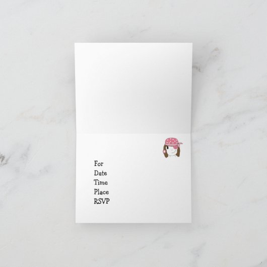 Invitation Pirate Pink (Intérieur)