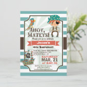 Invitation Pirate, Pirate Ship Thème Anniversaire (Debout devant)