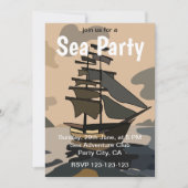 Invitation Pirate Pirates Navire Aventure Pirate Sea Party (Devant)