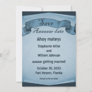 Invitation Pirate Scroll Enregistrer l'Invitation de date, Bl