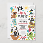 Invitation Pirate Ship Trésor Anniversaire Fête (Devant)