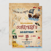 Invitation pirate Téléchargement instantané (Devant / Derrière)