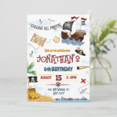 Invitation pirate Téléchargement instantané (Debout devant)