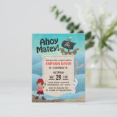 Invitation Pirate Thème Capitaine Boy Anniversaire (Debout devant)