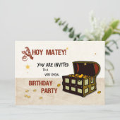 Invitation Pirate Trésor Anniversaire (Debout devant)